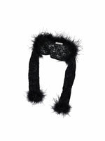 Ostrich Feather Trimmed Lace Bolero