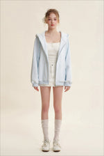 Pink & Blue Organic Fleece Hoodie