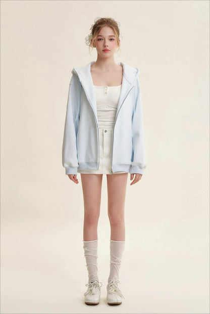 Pink &amp; Blue Organic Fleece Hoodie