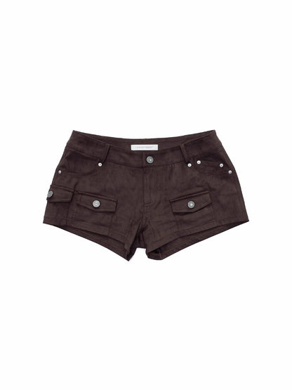 Suede Studded Cargo Shorts