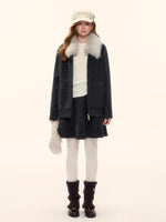 Wool-Blend Zip-Up Knit Jacket Set