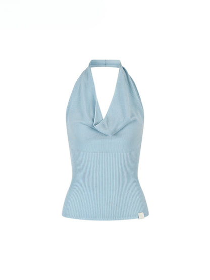 Heavy-duty Knitted Draped Neck Tank Top Set
