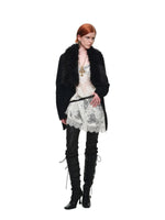 Suede Detachable Fur Collar Coat