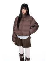 Maillard Cropped Down Puffer Jacket