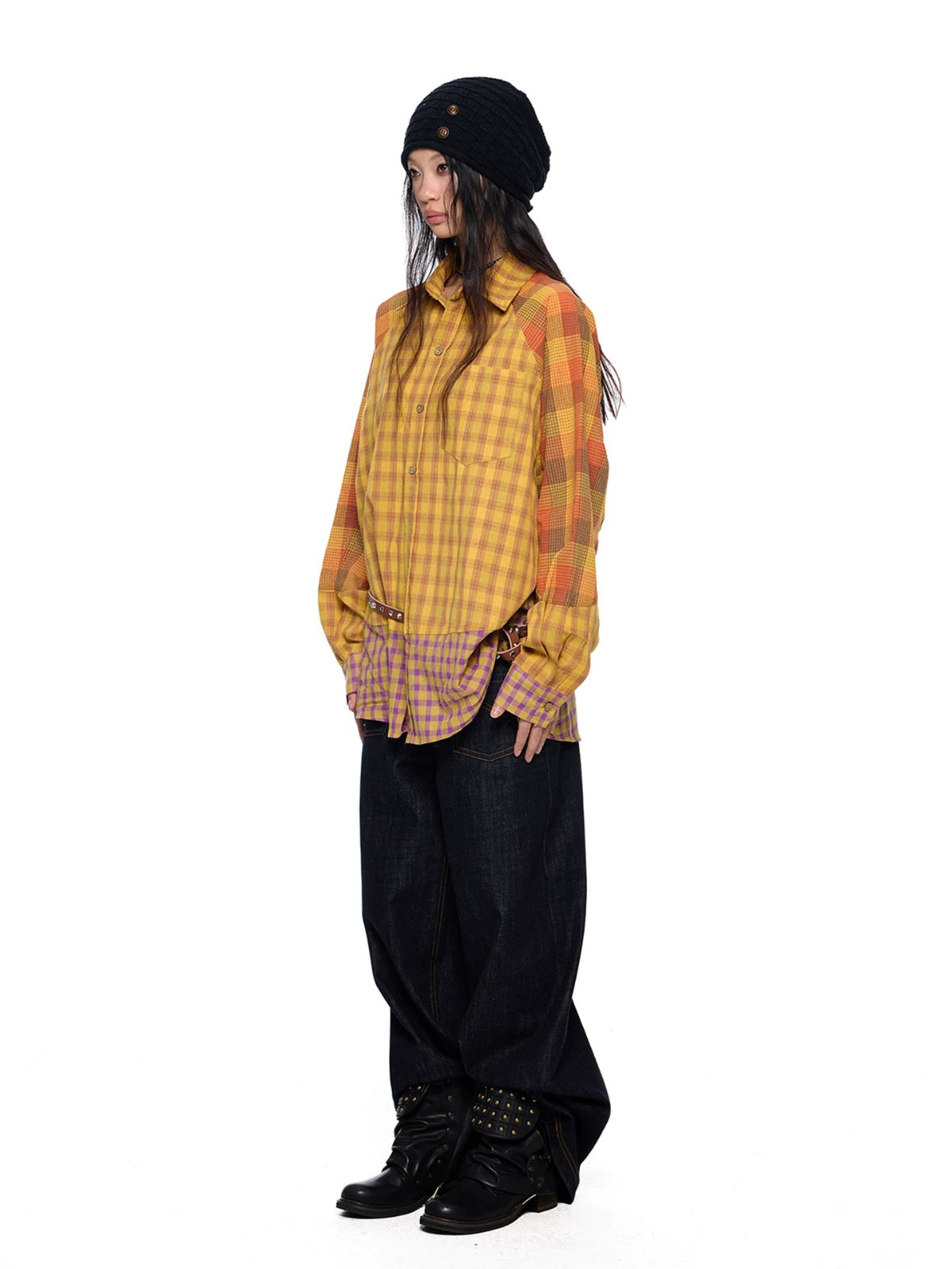 Dopamine Plaid Oversized Shirt