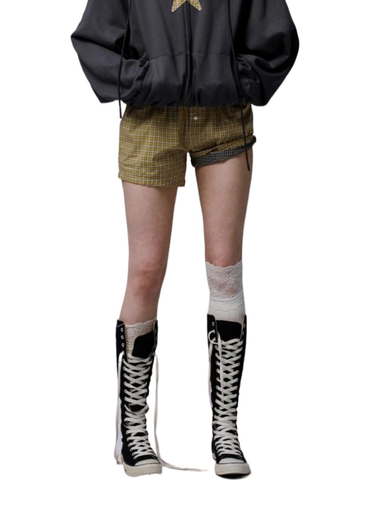 Striped Cotton Lounge Shorts