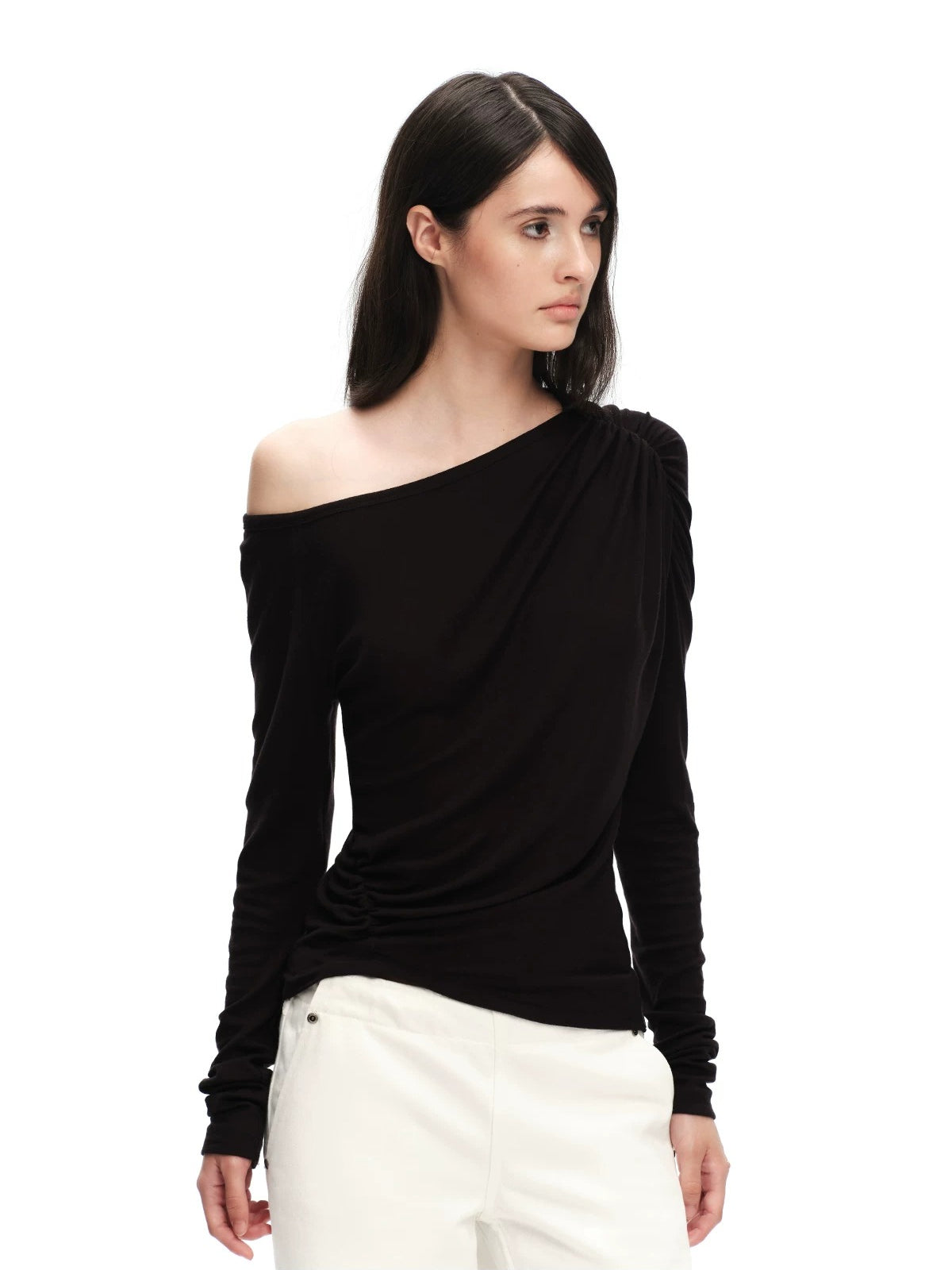 Ruched Off Shoulder Top