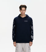 Doozoo Rhinestone Heart Hoodie