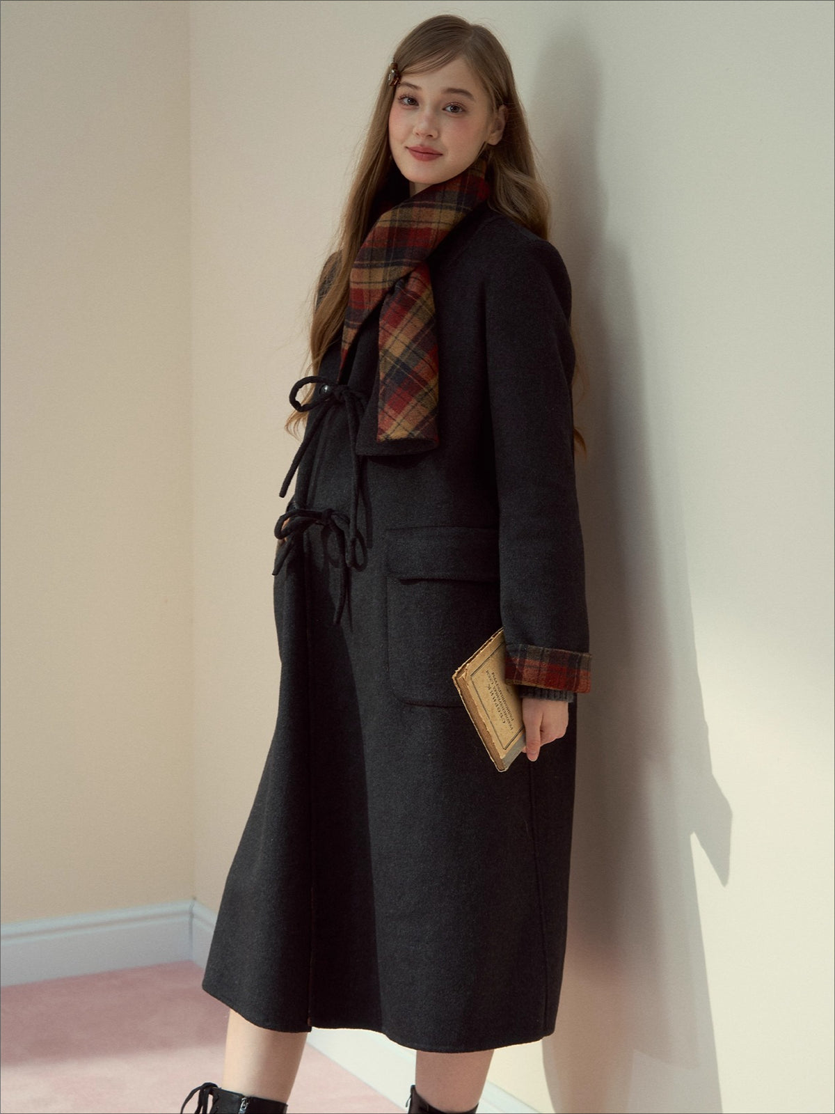Wool Double-Faced Shawl Coat