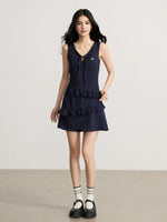 Plaid Ruffle Pinafore Dress