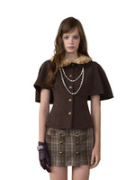 Cape Blazer Two-Piece Set