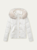 Vintage Fitted White Down Jacket
