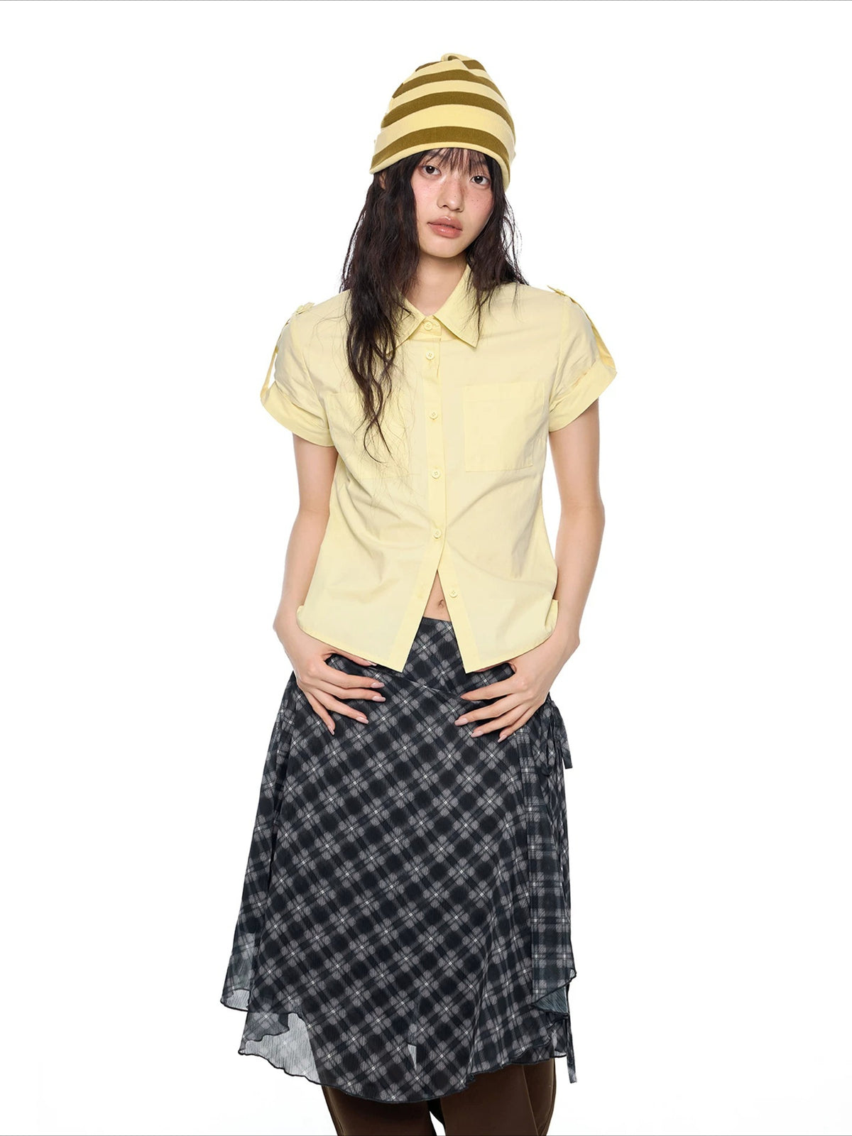 Plaid Cropped Shirt