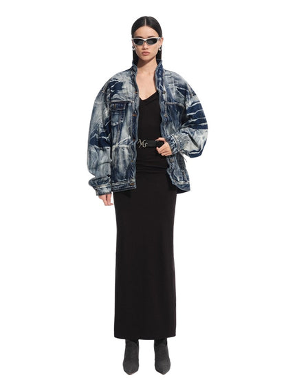 Vintage Blue Volcanic Denim Jacket