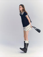Polka Dot Collar Top