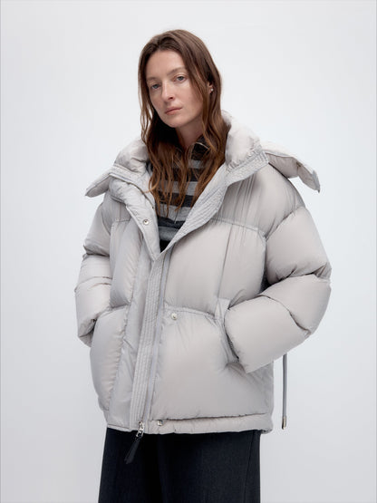 Windproof Hooded Duck Down Jacket