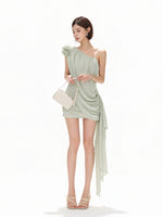 Floral One-Shoulder Dress