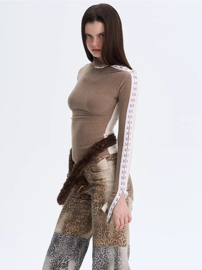 Reversible Brushed Mockneck Top