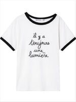 Contrast Letter Tee