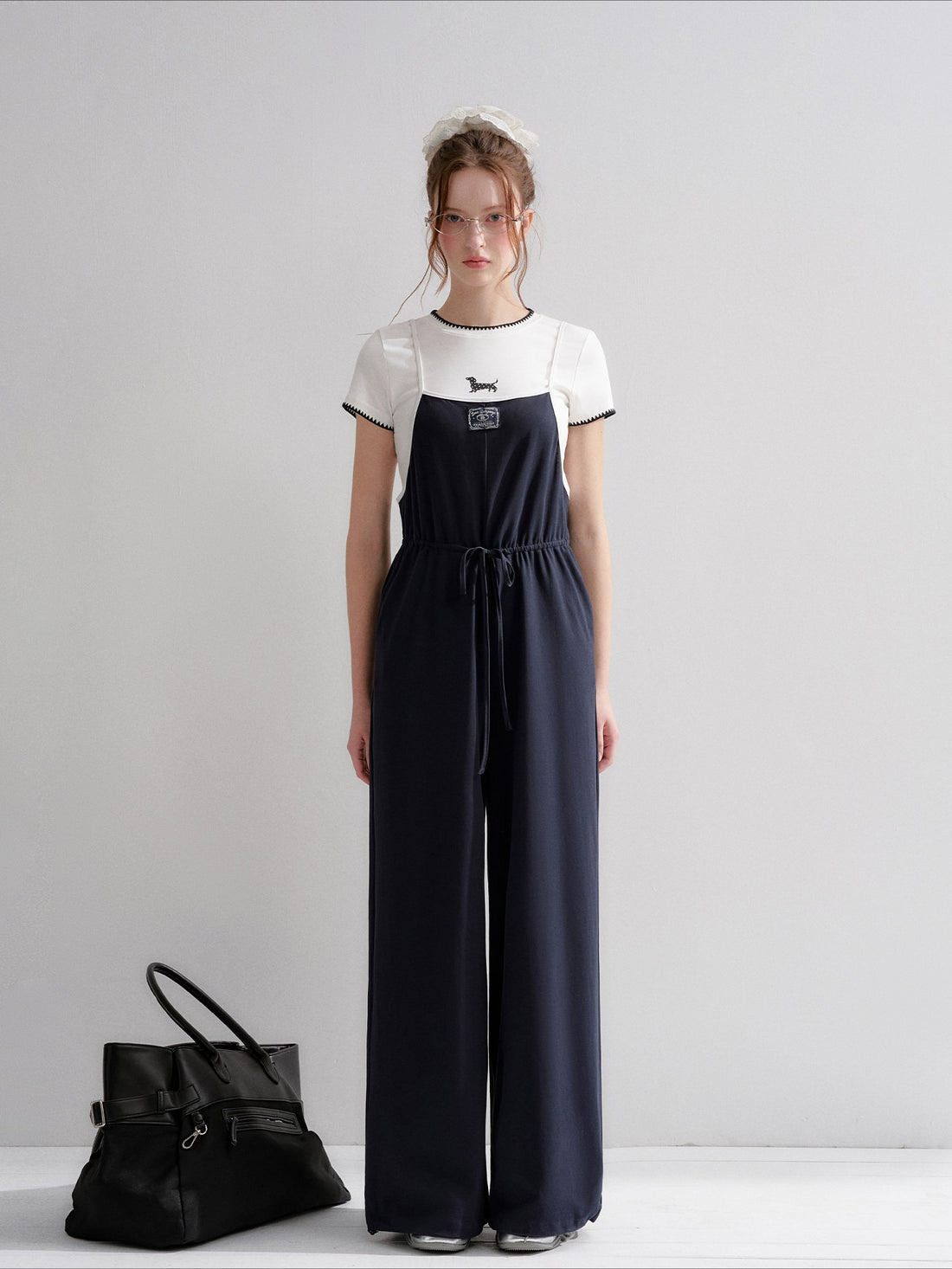 Drawstring Wide-Leg Jumpsuit