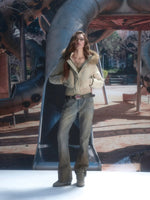 Detachable Faux Fur Ribbed-Waist Down Jacket