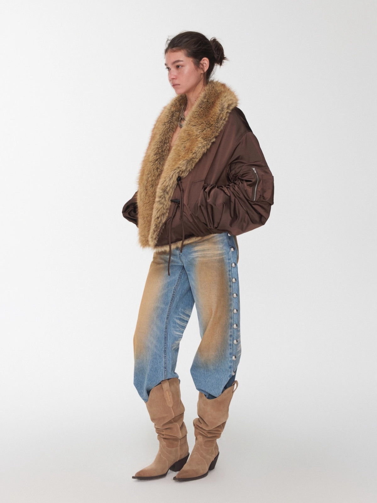 V-Cut Pointed Western Boots