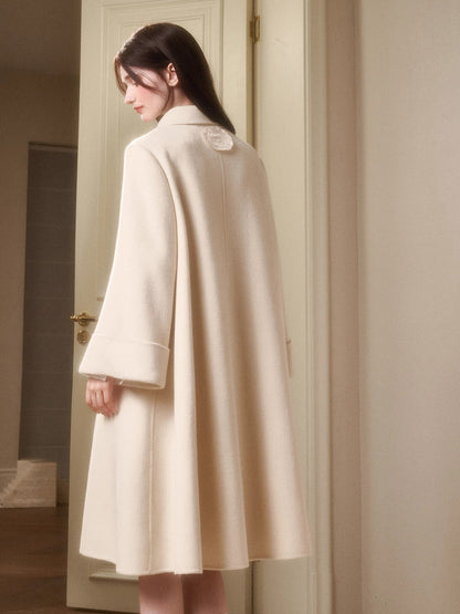 Playful Winter 100% Wool Cape Coat