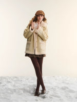 Shearling Embroidered Suede Jacket