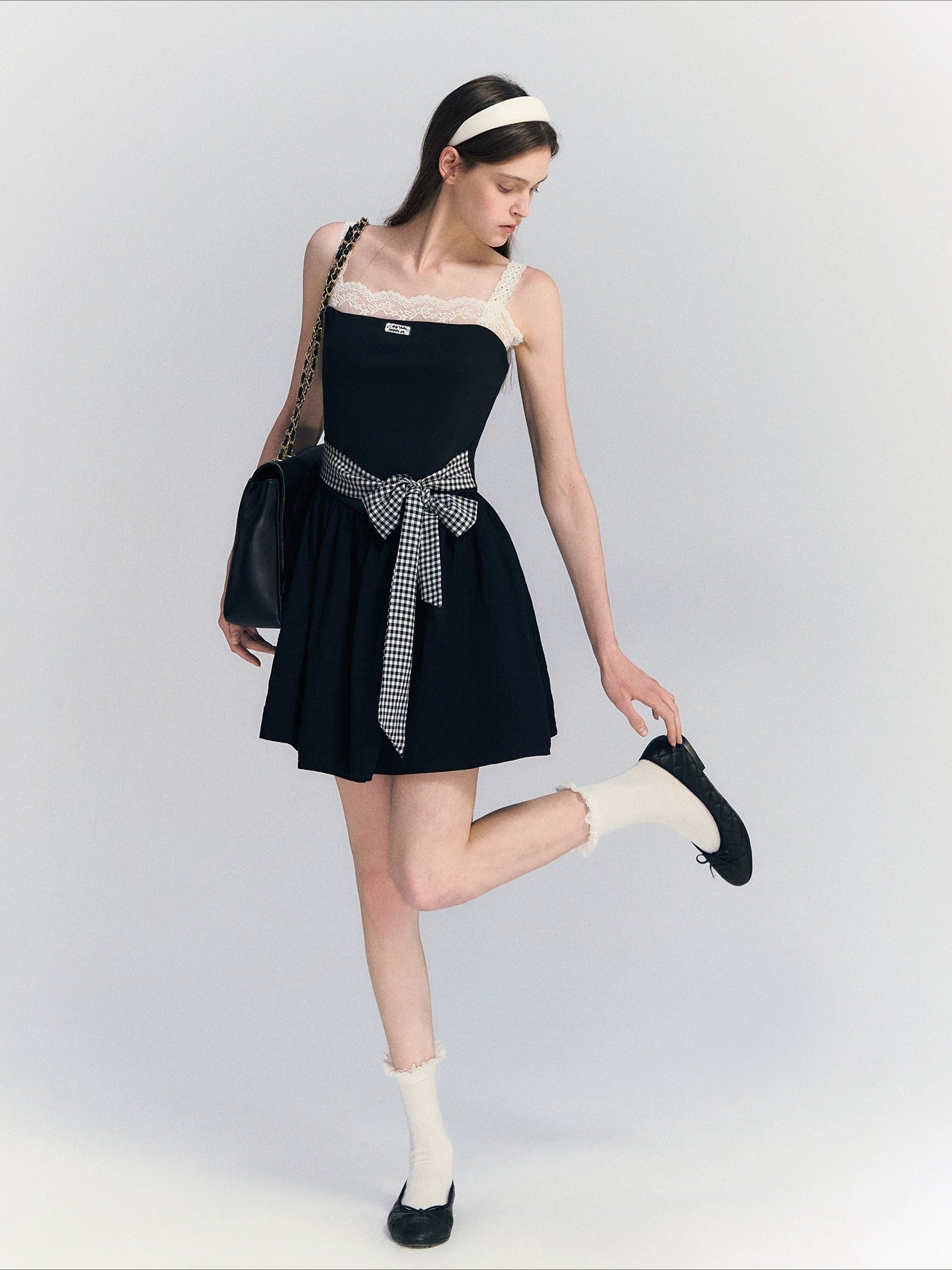 Lace Bow Slip Dress