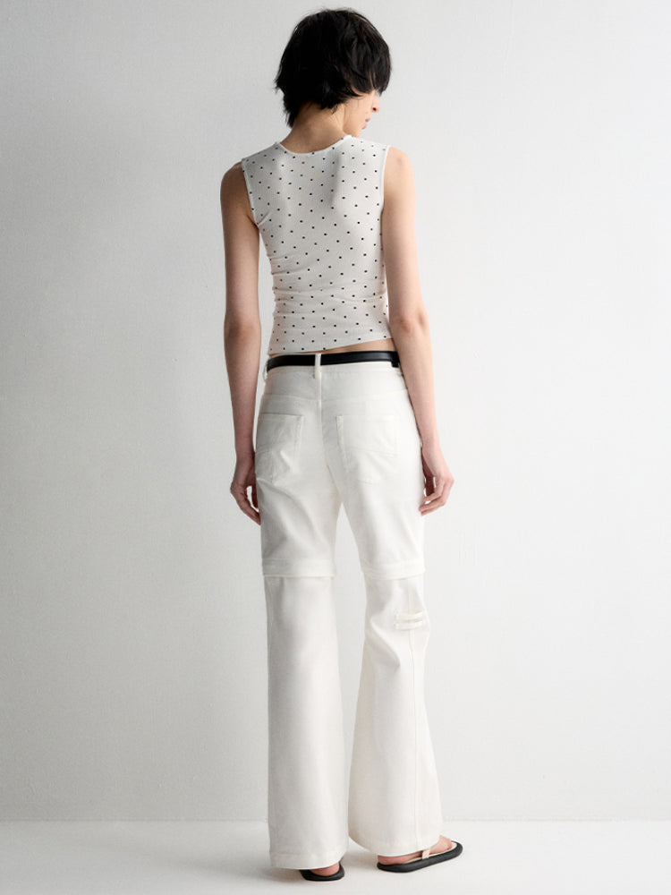 Two-in-One Removable Flared Casual Pants