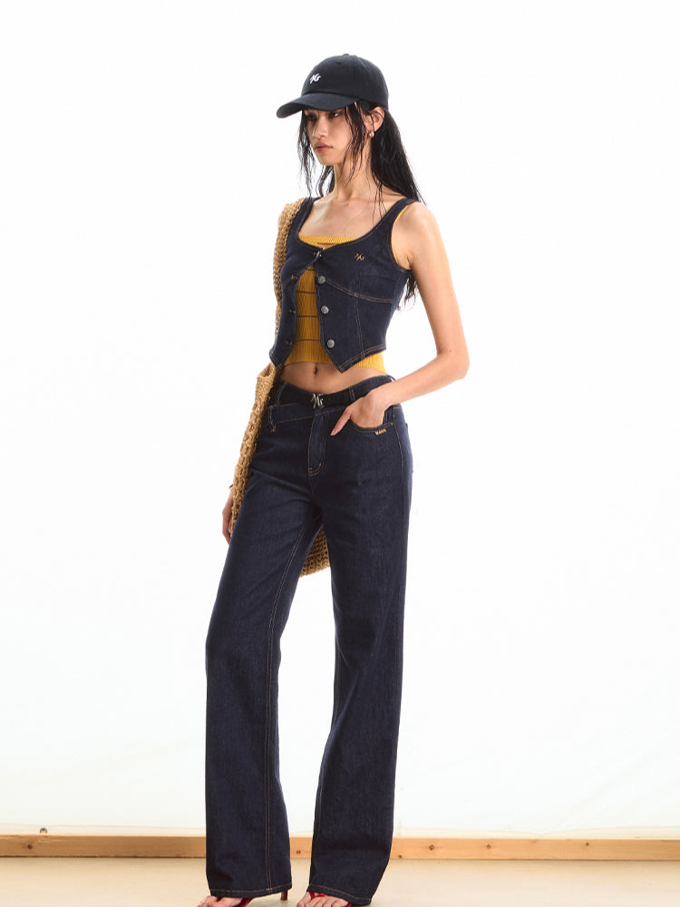 Jeans Waist-Cinching Vest Top