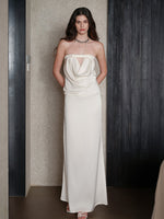 Halter Bowknot Cowl Neck Backless Dress