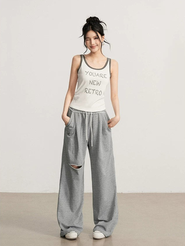 Contrast Letter Tank Top