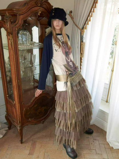 Vintage Buckle Multi-Tassel PU Belt/Bracelet