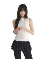 White Metal-Button Vest