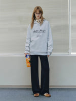 College Embroidered Cotton Hoodie