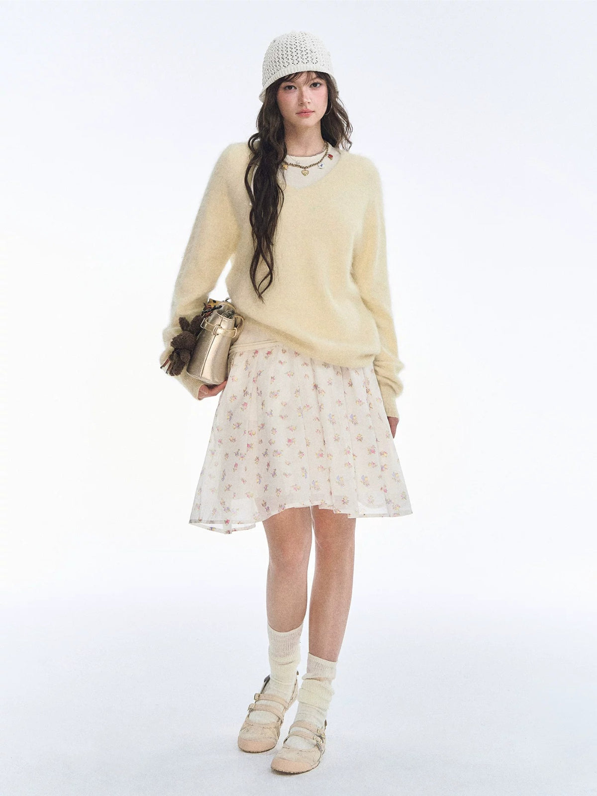 Ballet Tencel Pleated A-Line Skirt