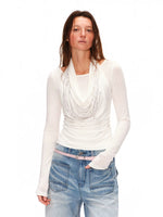 Lyocell Two-Piece Pearl Draped Top