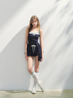 Color-Blocked Lyocell Bubble Skirt