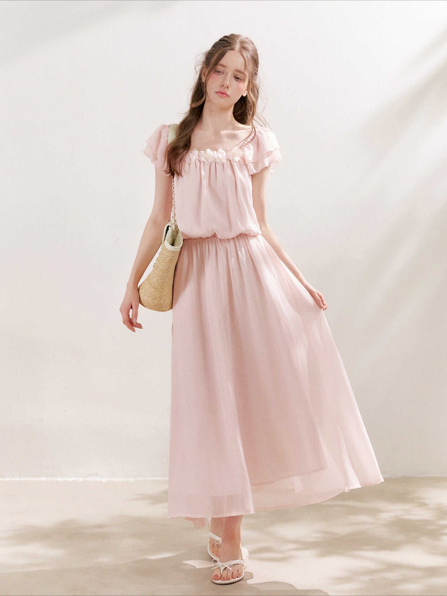Vasilisa Floral Chiffon Maxi Dress
