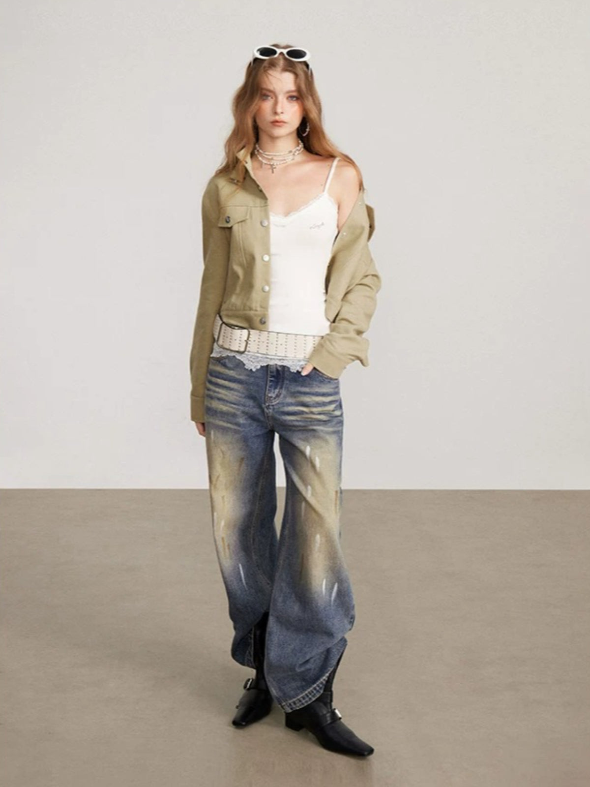 Vintage Utility Stand Collar Jacket