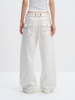 White Paris Button LEJ Jeans