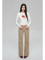 Straight Leg Denim Pants
