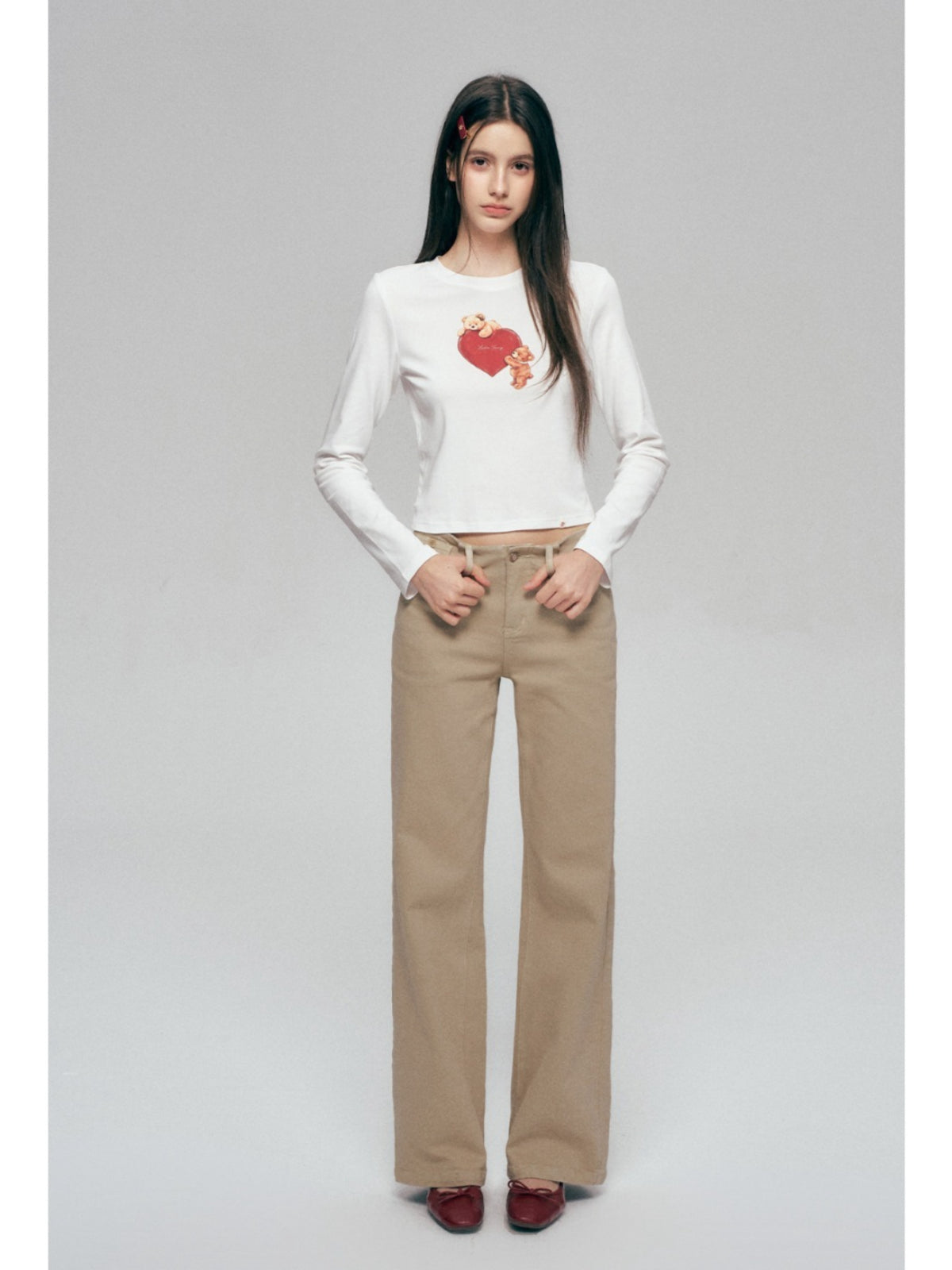 Straight Leg Denim Pants
