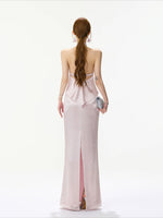 Satin Halter Top & Skirt Set