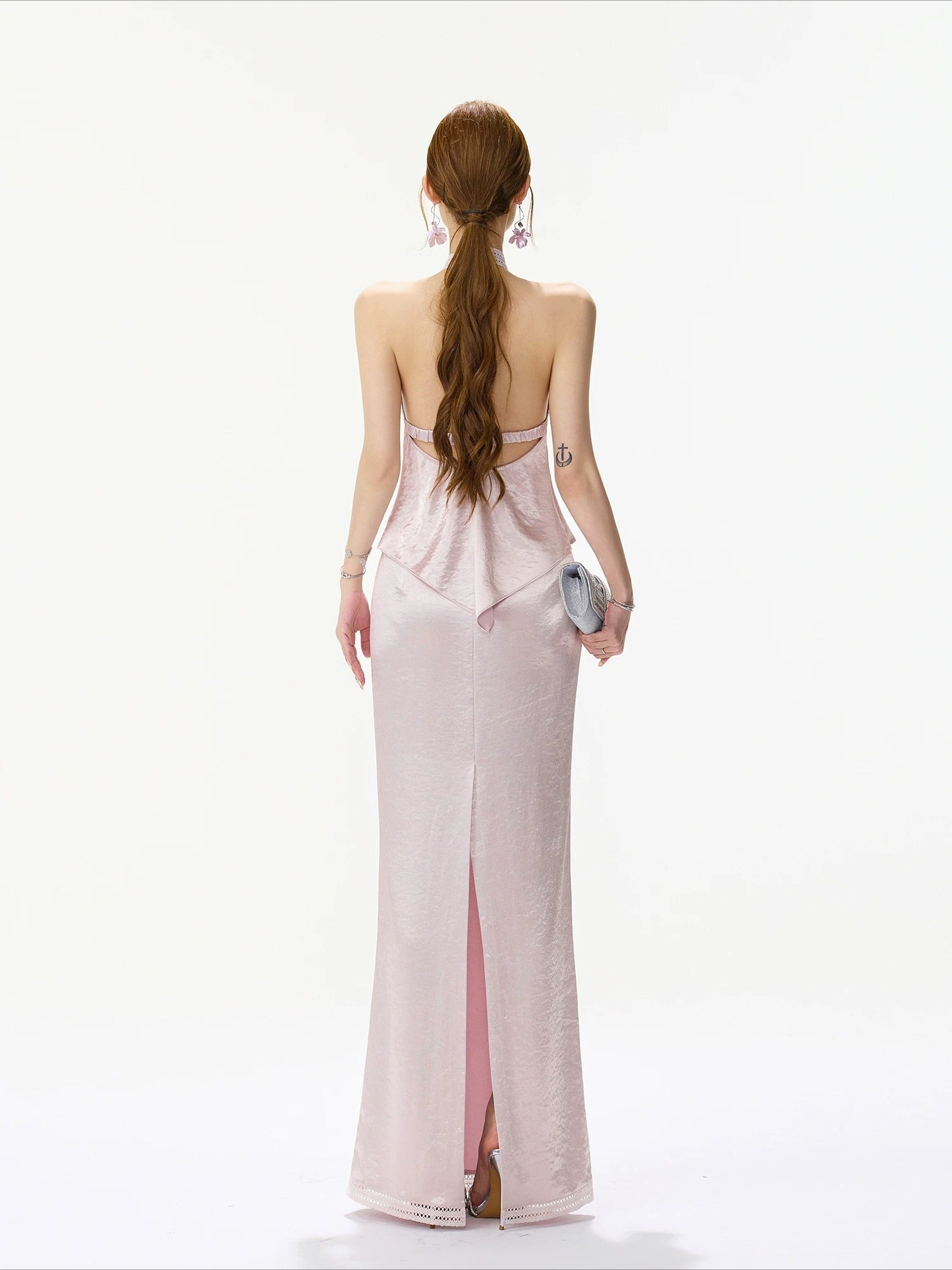 Satin Halter Top &amp; Skirt Set