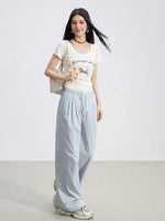 Cooling Heart Wide-Leg Pants