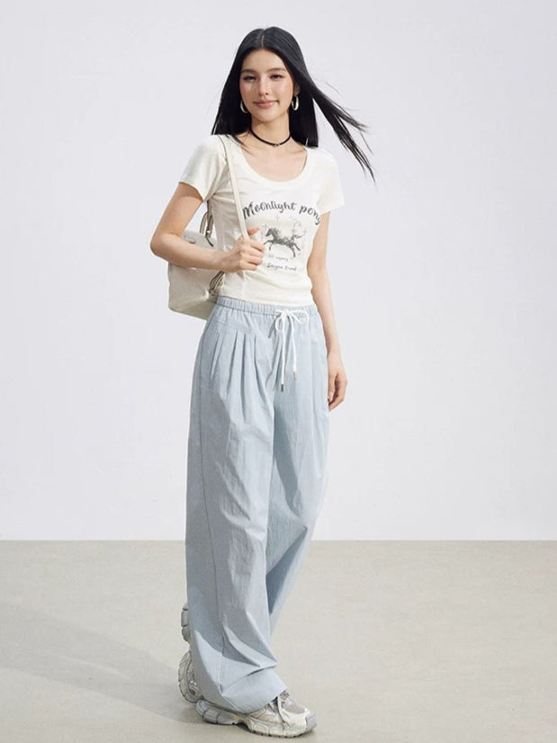 Cooling Heart Wide-Leg Pants