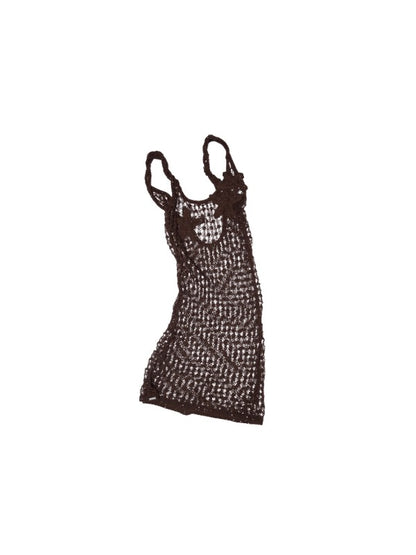 Handcrafted Starfish Knit Tie-Back Tank Top