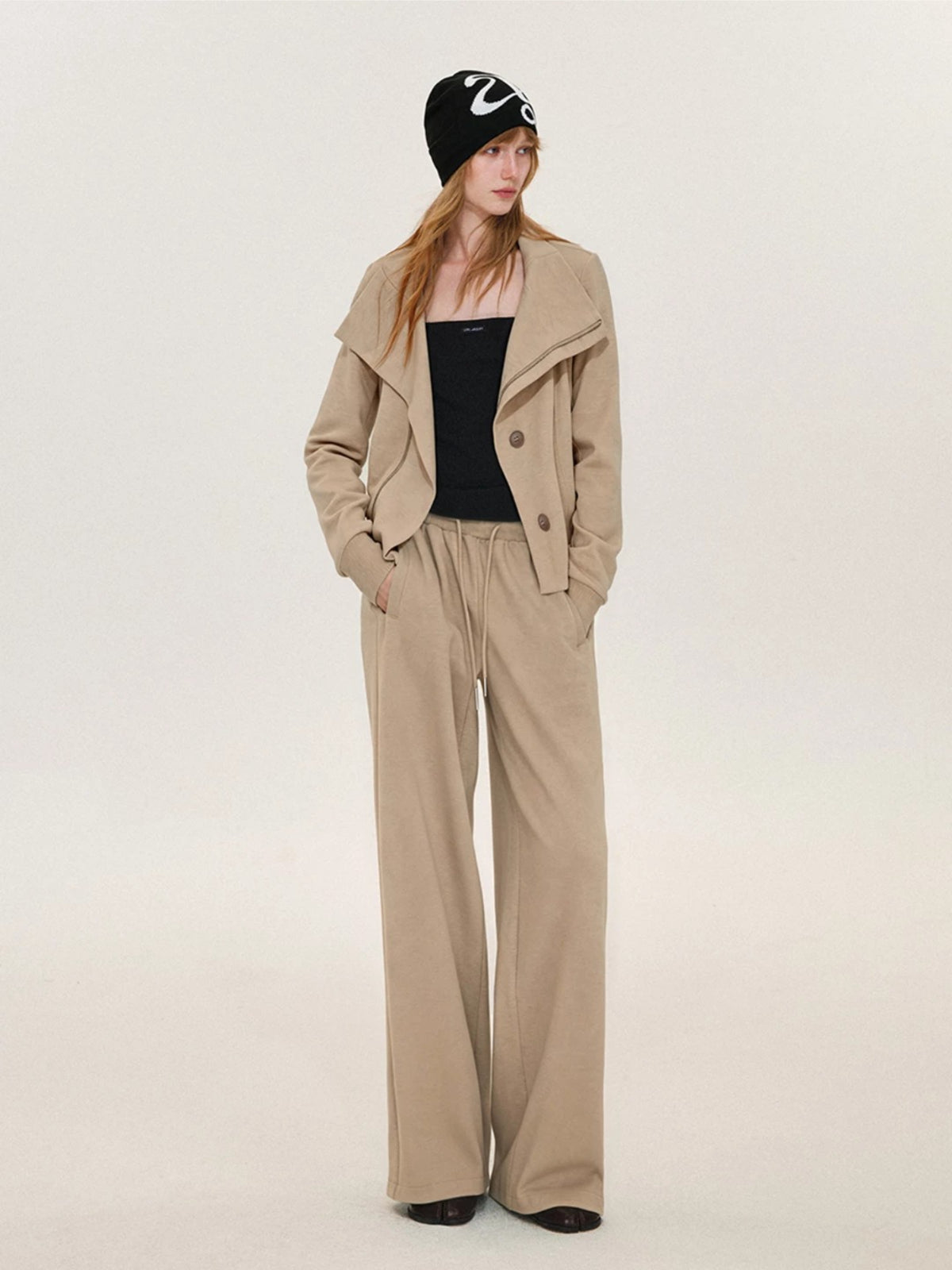 Double Breasted Jacket &amp; Sweatpants Set